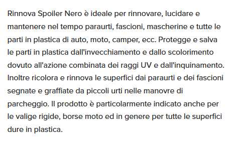RINNOVA SPOILER NERO 125ML