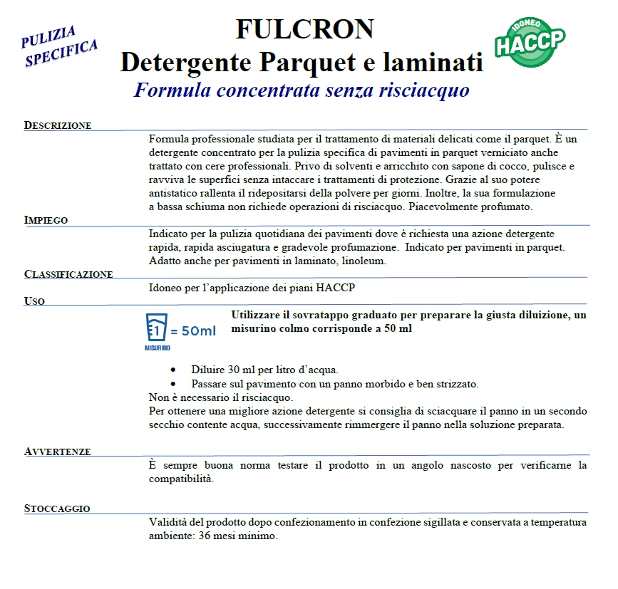 FULCRON DETERG PARQUET 1LT