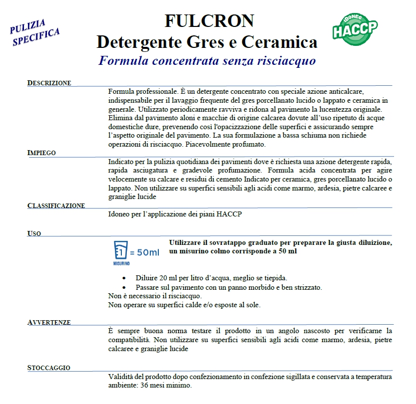FULCRON DETERG GRES 1LT   