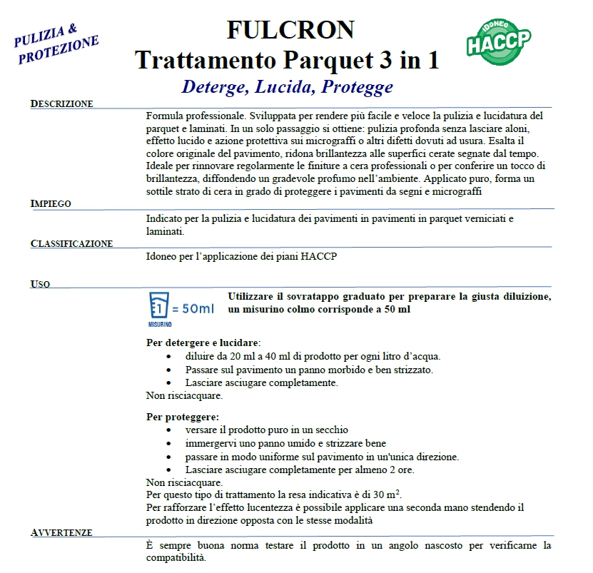 FULCRON PARQUET 3IN1 1LT  