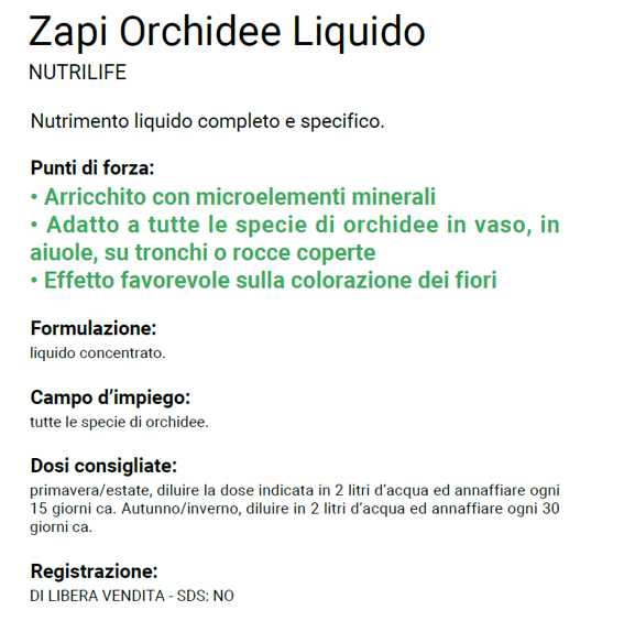 ZAPI ORCHIDEE LIQUID 350ML