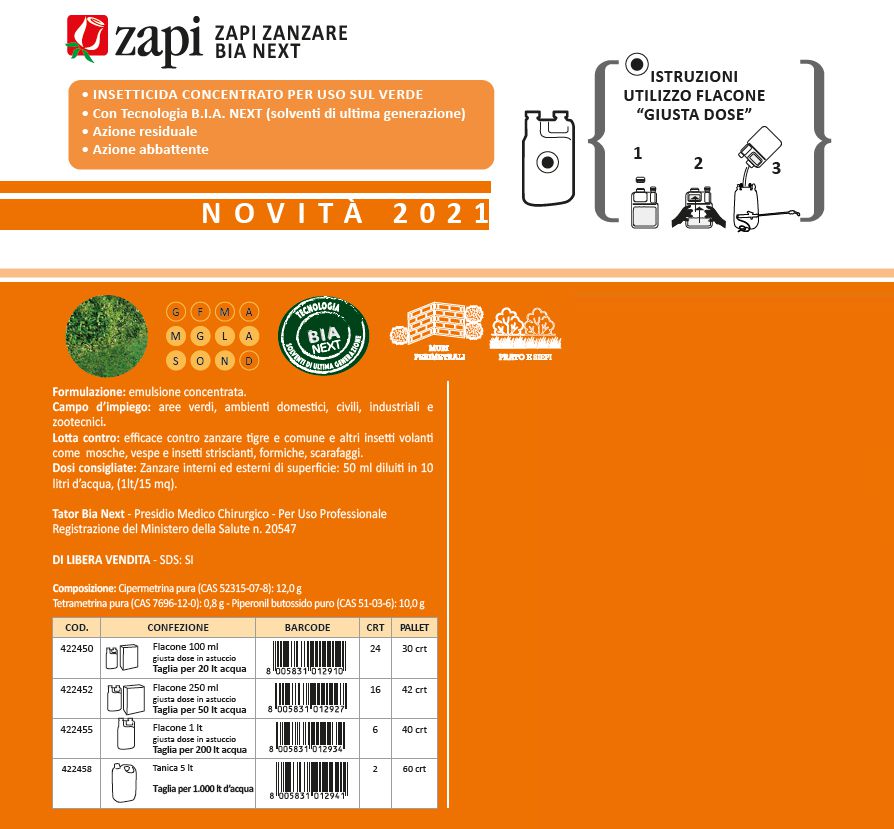 ZAPI ZANZ CONCEN B.I.A 100