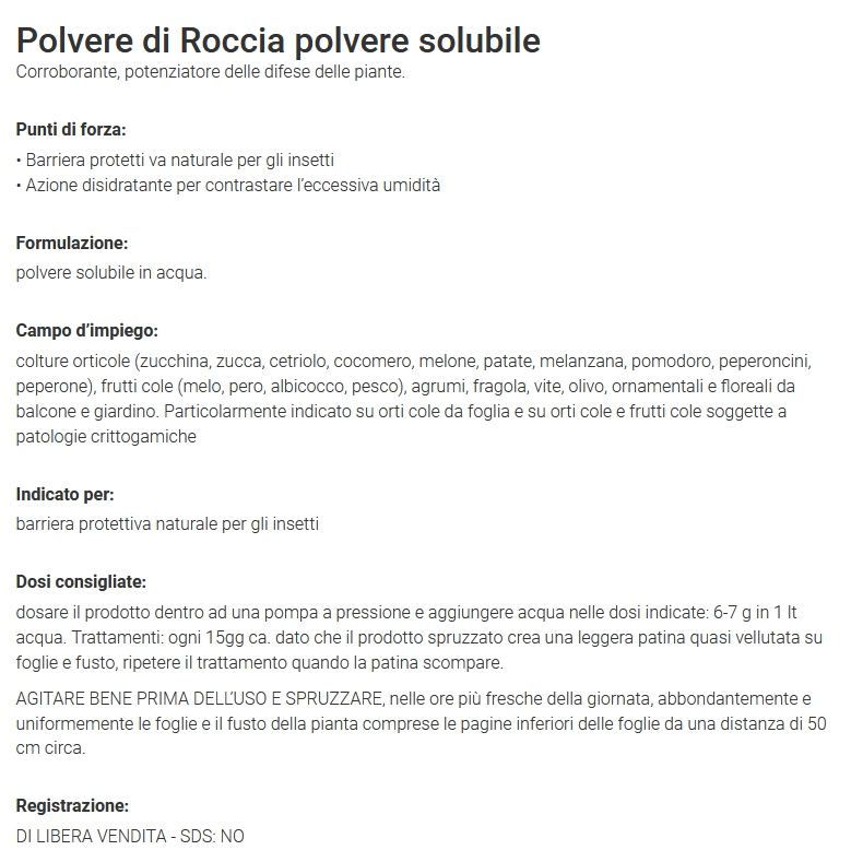 ZAPI POLVERE ROCCIA BIO500