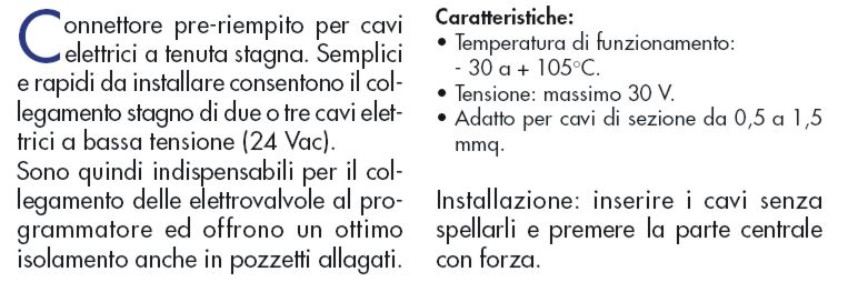 CONNETTORE CAVI/E T/STAGNA