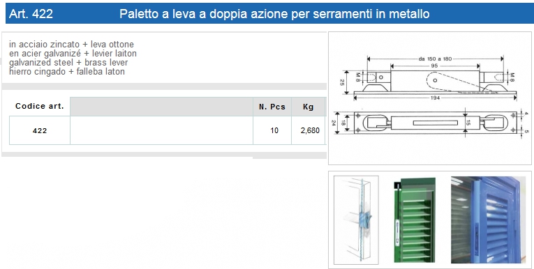 CATENAC LEVA DOPPIA AZIONE