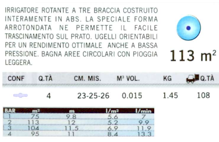 IRRIGATORE IDROJET 2000   
