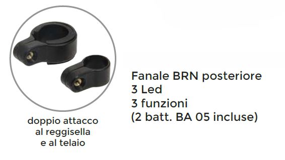 FANALINO POST ROSSO 3LED  