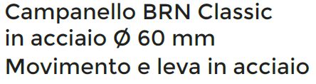 CAMPANELLO CROMATO diametro 60    