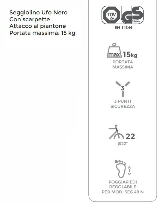 SEGGIOLINO ANT UFO NERO   