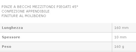 PINZA BECCHI CURVI     160