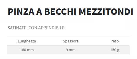 PINZA BECCHI MEZZIT 873/BD