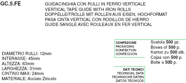 GUIDACINGHIA VERT. ZINCATO