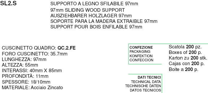 SUPP.QUAD.X LEGNO SFIL. 92