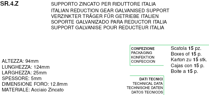 SUPPORTO X RIDUTTORE      