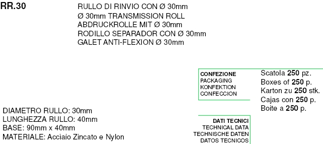 RULLO DI RINVIO 30MM      