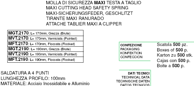 GANCIO ATTACCO STECCA 19CM