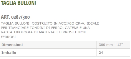 TAGLIABULONI 300 MM -12"  