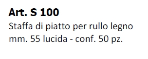 STAFFA X RULLO LEGNO 55MM 