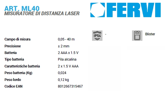 MISURATORE DIST LASER ML40