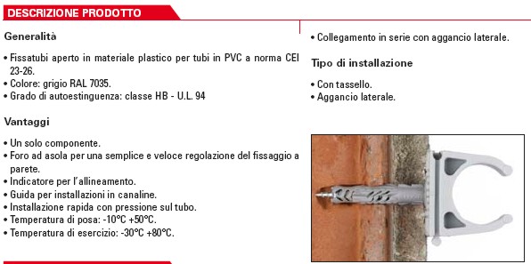 FISSATUBO APERTO FT16     
