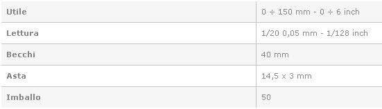 CALIBRO O-150MM 0,05MM    