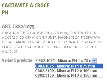 GIRAVITE A CROCE PH 1x75MM