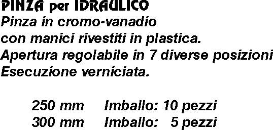 PINZA IDRAUL 25 CM CRO/VAN