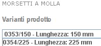 MORSETTO A MOLLA    150 MM