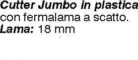 CUTTER 18 mm C/FERMO PLAST