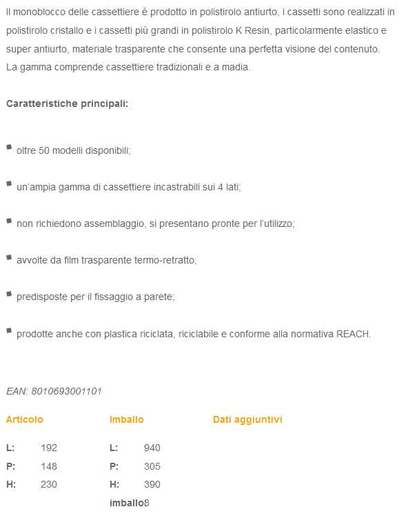 CASSETTIERA 24CAS 19X14X23