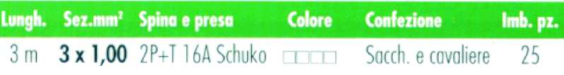 PROLUNGA 3M SCHUKO MF  BIA