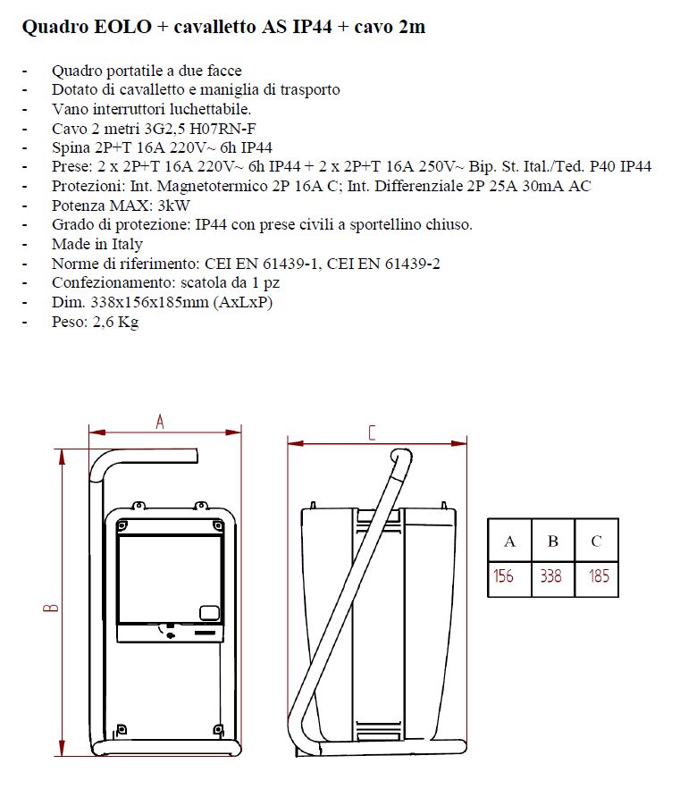 QUADRO EOLO C/DIFF PRE CEE