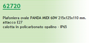 PLAFONIERA IP65 BIANCA OVA