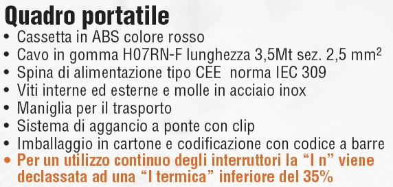 QUADRO 3PRES 16A+CAVO 3.5m