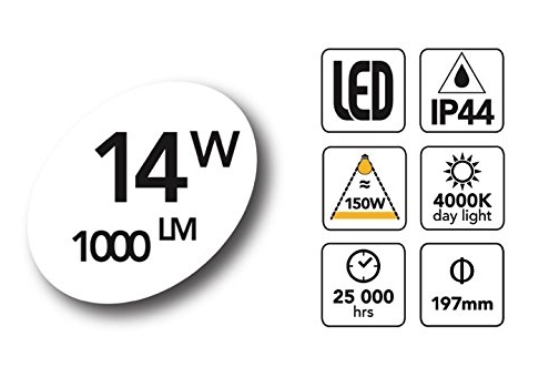 PLAFON LED TONDA 14W BIANC