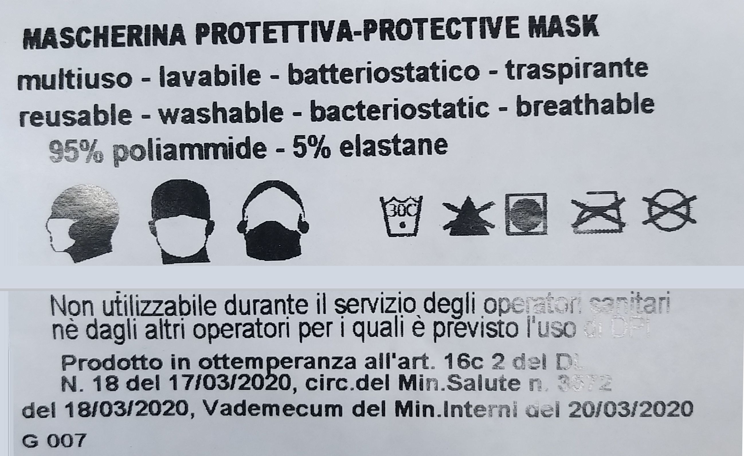 MASCHERINA BOY AZZURRA 2PZ