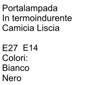 PORTALAMPADA BIANCO E27   
