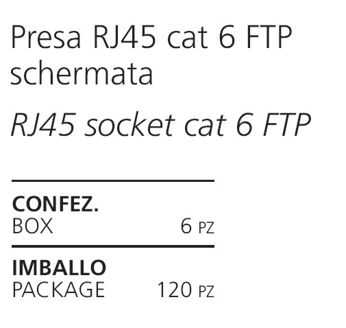 PRESA LIFE BIPOL RJ45 CAT6