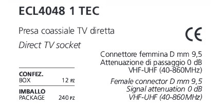 PRESA SAT COAS TV FEM NERO