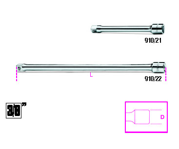 910/22 PROLUNGA 250MM 3/8 