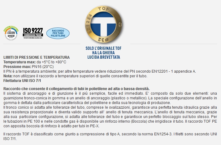 RACC TOF GOM FEM 20x1/2   