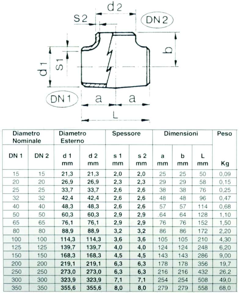 TEE A SALD 1"     33,7X2,6