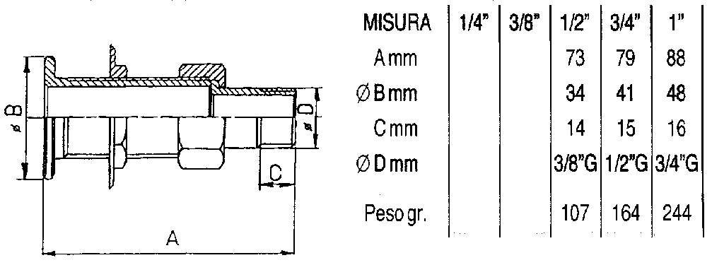 RACCORDO x CASSONI   3/8  