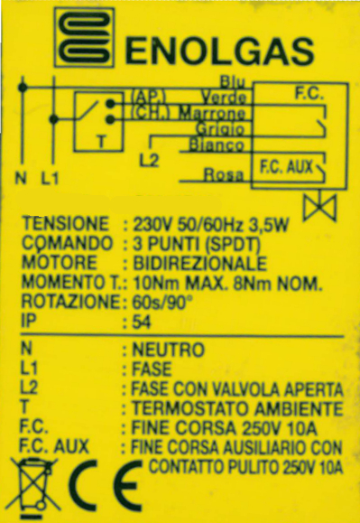 VALV.SFER MOTORIZ 3/4 220V