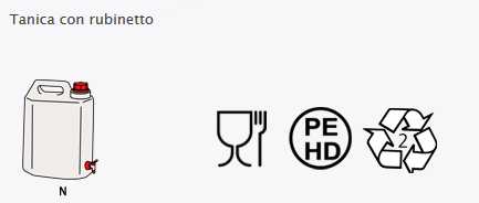TANICA CON RUBINETTO 20 LT