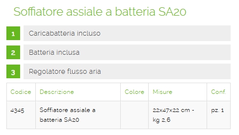 SOFFIAT SA20 20V COMPLETO 