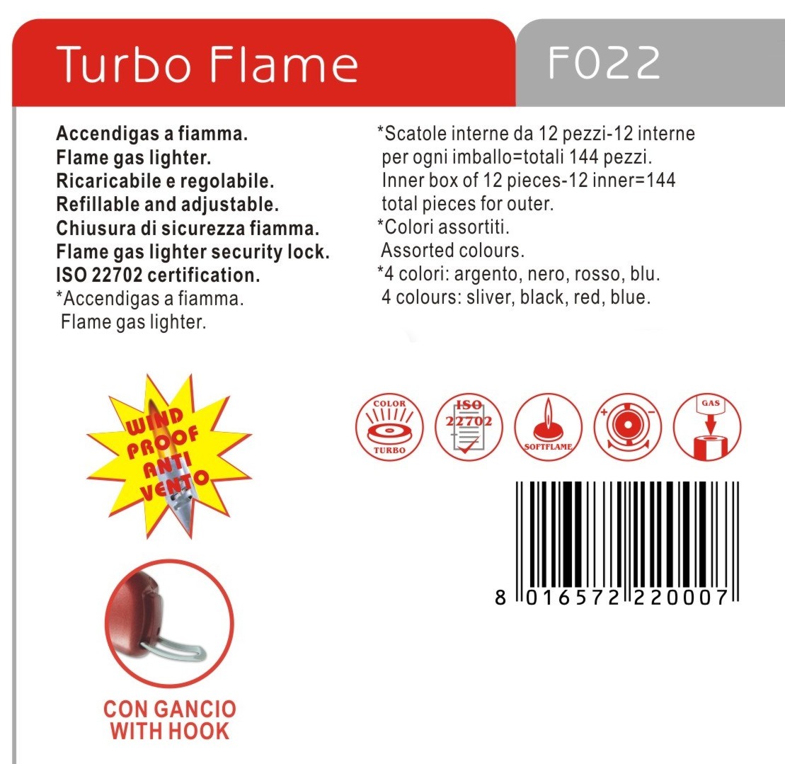 ACCENDIGAS FIAM  ANTIVENTO