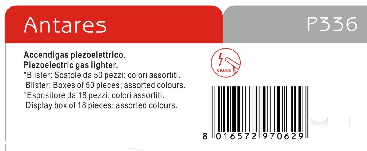 ACCENDIGAS PIEZOEL ANTARES