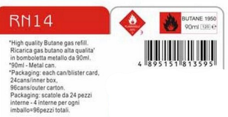RICARICA GAS 90ML BLISTER 