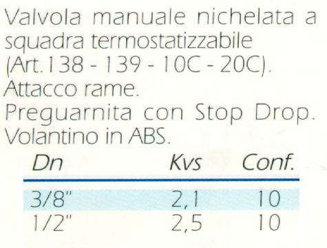 VALV  SQ RAME  TERMOST 3/8